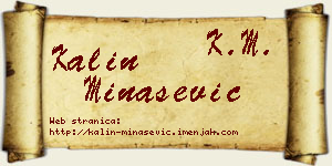 Kalin Minašević vizit kartica